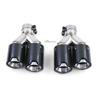 COLAS DE ESCAPE DOBLE EM CARBONO LOOK M