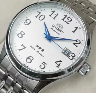 Reloj Orient Automático Plata y Blanco Nuevo