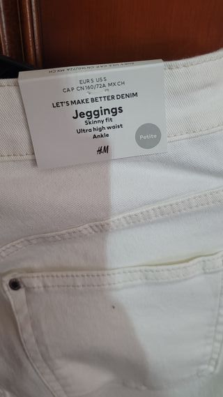 Pantalón blanco talla S petite 38.