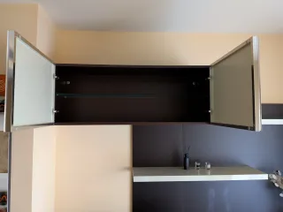 Mueble de salón modular tono wengué