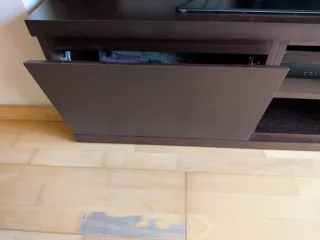 Mueble de salón modular tono wengué