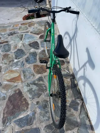 Bicicleta verde montaña