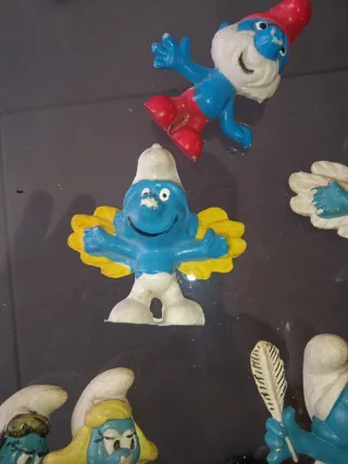 Lote Pitufos Antiguos Muñecos Colección