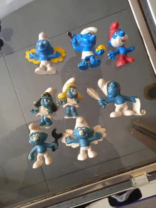 Lote Pitufos Antiguos Muñecos Colección