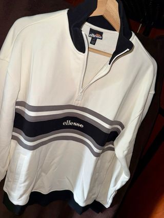 Sudadera Ellesse blanca con cremallera
