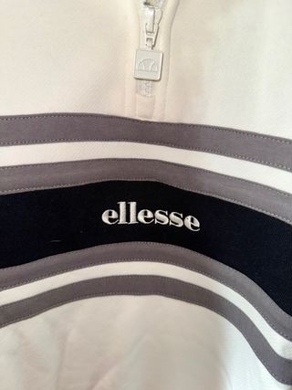 Sudadera Ellesse blanca con cremallera