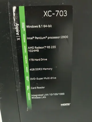 Ordenador Acer Negro Completo