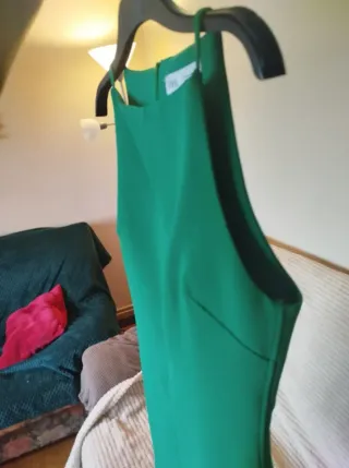 Vestido fiesta Zara verde