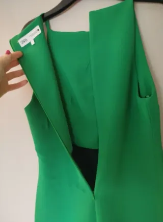 Vestido fiesta Zara verde