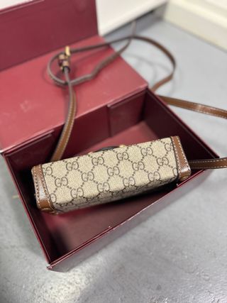 Bolso Gucci Horsebit 1955 Beige/Marrón