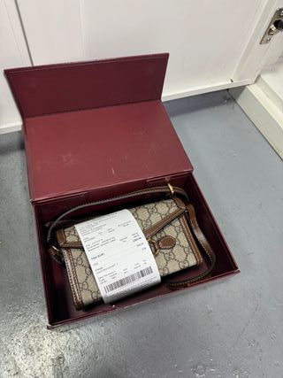 Bolso Gucci Horsebit 1955 Beige/Marrón