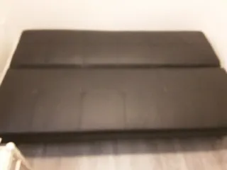 Sofá Cama Piel Sintética Negro