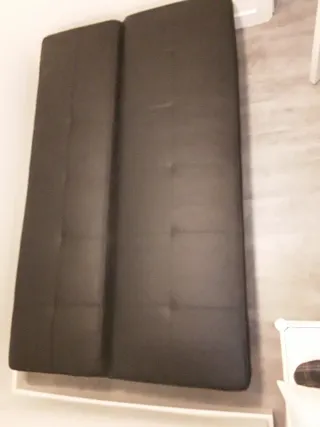 Sofá Cama Piel Sintética Negro