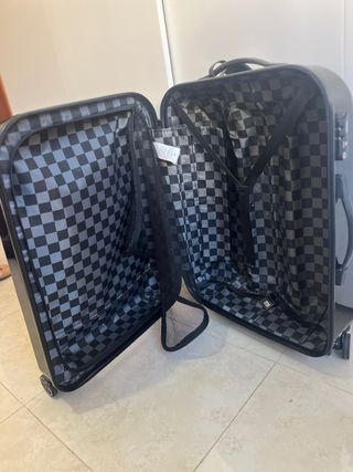 Maleta Mini Negra con Rayas Blancas