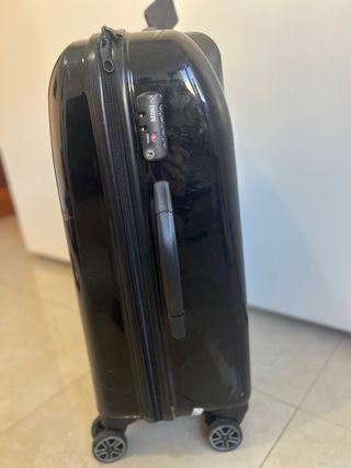 Maleta Mini Negra con Rayas Blancas