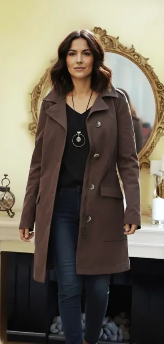 Gabardina Benetton Marrón