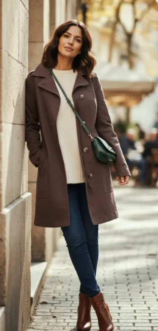 Gabardina Benetton Marrón