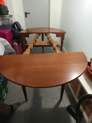 Tavolo consolle estensibile in ciliegio massello