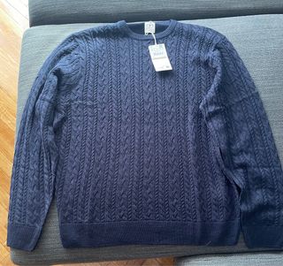 Jersey Milano Azul Trenzado