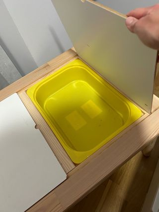 Mesa infantil de madera y blanco FLISAT