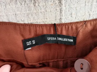 Pantalón ancho viscosa talla 40 abertura lateral.