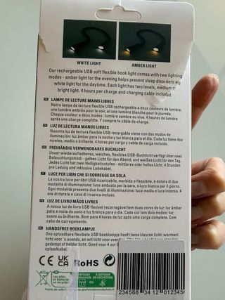 Lámpara de lectura manos libres