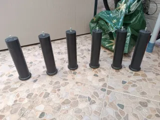 Patas de somier negras (6 unidades)