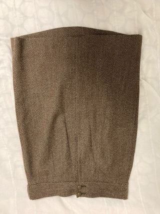 Falda midi Valentino marrón jaspeado