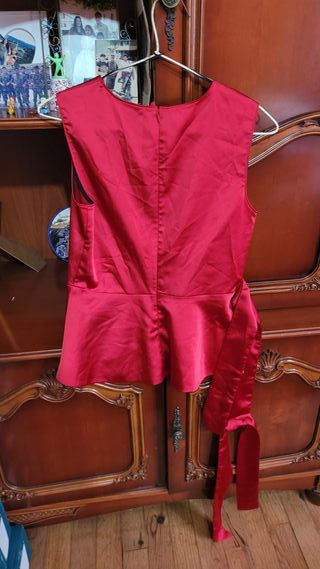 Blusa Zara Basic Roja Talla S