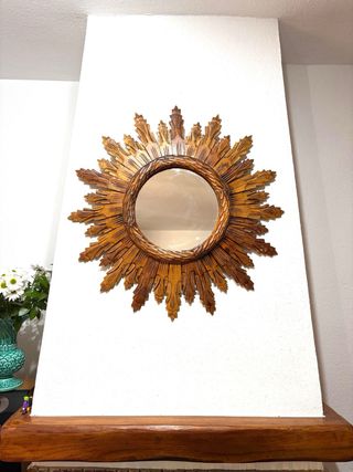 ESPEJO SOL MADERA XL.