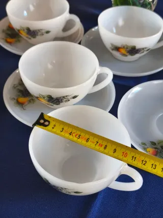 Tazas ARCOPAL DESAYUNO, GRANDES diseño de frutas