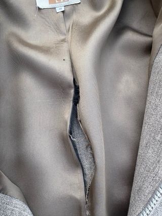 Abrigo largo lana Tintoretto Mujer Talla 38 gris