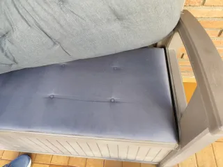 Panca da esterno con vano portaoggetti e cuscino incluso