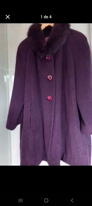 Abrigo Antea Talla 46 con cuello de pelo