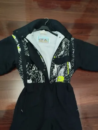 Traje Vintage Esquí Negro