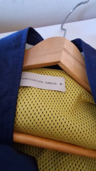 Gabardina Larga Purificación García Azul/Amarillo/