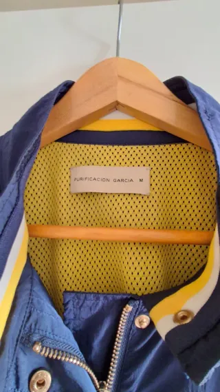 Gabardina Larga Purificación García Azul/Amarillo/