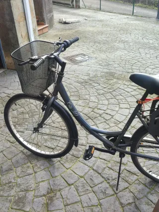 Bicicleta urbana con silla para niño