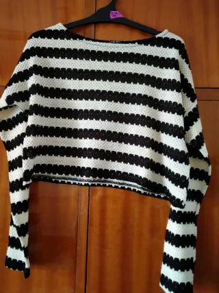 Conjunto Rayas Blanco y Negro sin estrenar