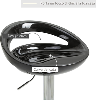 Set 2 Sgabelli da Bar Alti, Sgabelli Girevoli a 36