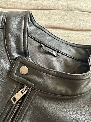 Cazadora cuero MANGO Talla XL