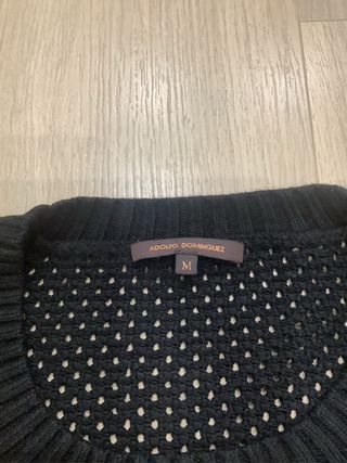 Jersey Adolfo Dominguez calado negro