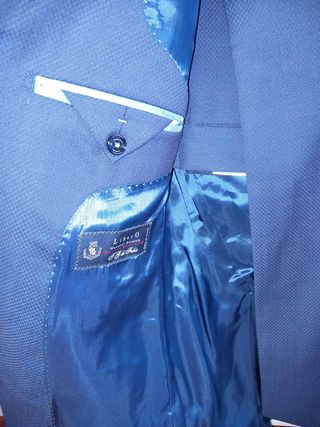 Traje novio azul Roberto Verino