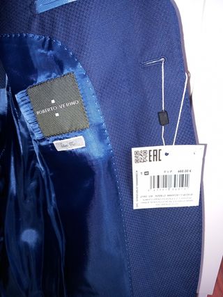 Traje novio azul Roberto Verino
