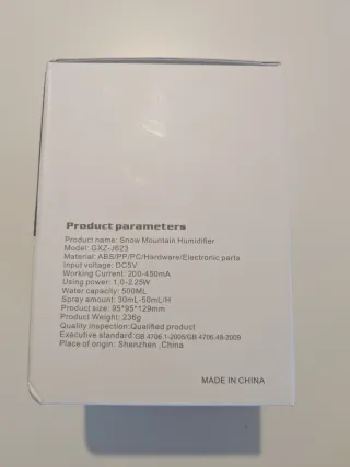 Humidificador H2O Blanco y Transparente