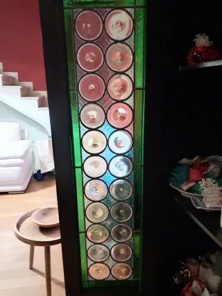 Vetrina antica primi '900 con vetri originali.