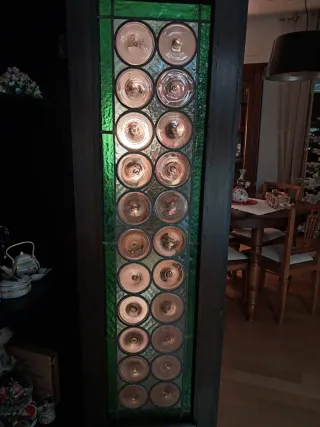 Vetrina antica primi '900 con vetri originali.