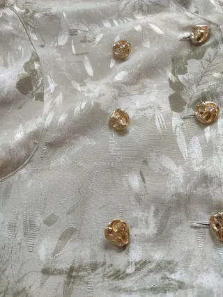 Blusa vintage beige y verde