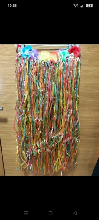 Falda Hawaiana Talla Única Multicolor