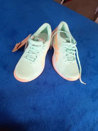 Zapatillas Asics Mujer Nuevas Verde/Naranja